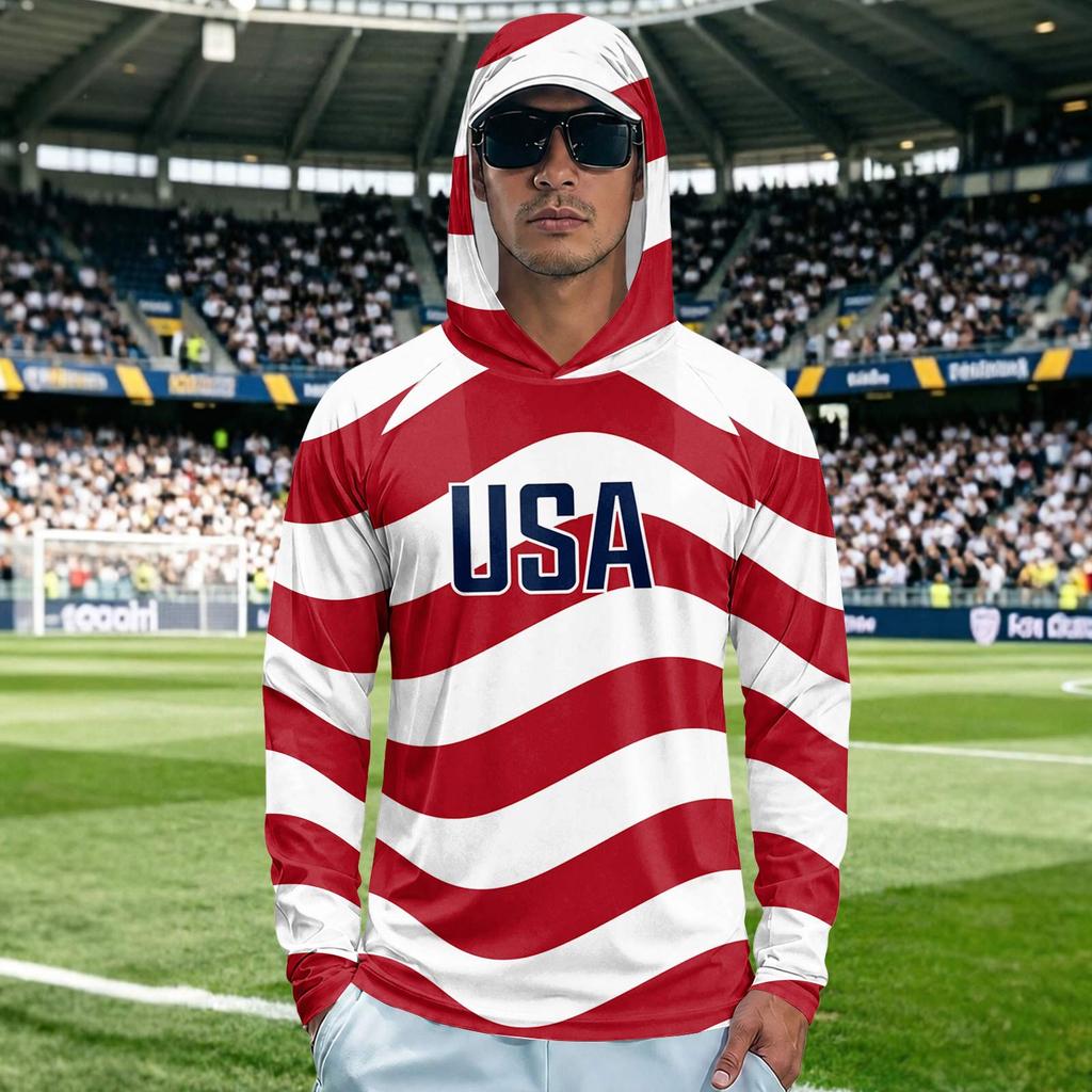 Men's Long Sleeve Quick Dry T-Shirt with Print for Summer Running and