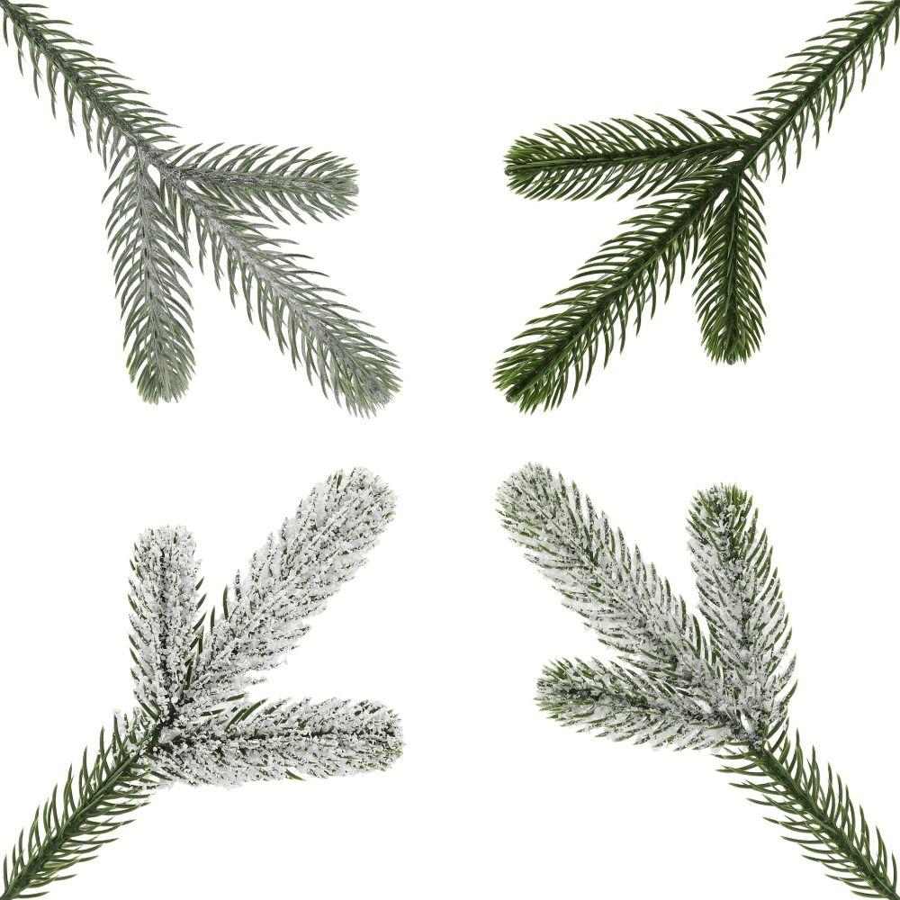 Christmas Tree Pine Branches Artificial Fake Plants Snow Pines Garland For Christmas Wreath Party Decor Xmas Ornament
