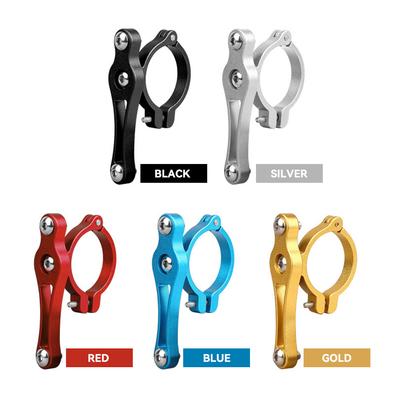 Adjustable Bicycle Bottle Cage Adapter Aluminum Alloy Bike Water Bottle Cage Holder Mount Adapter Fits for Handlebars Diameter 19-33mm