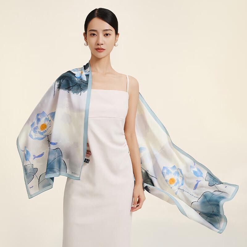 Wansli Women's Mulberry Silk Scarf & Shawl Gift Box