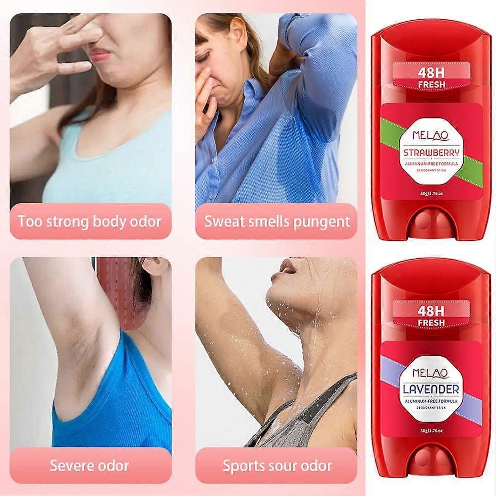 Natural Aluminum-Free Long Lasting Deodorant Stick for Sensitive Skin Odor Control 48 Hour Protection Fruit Flavor