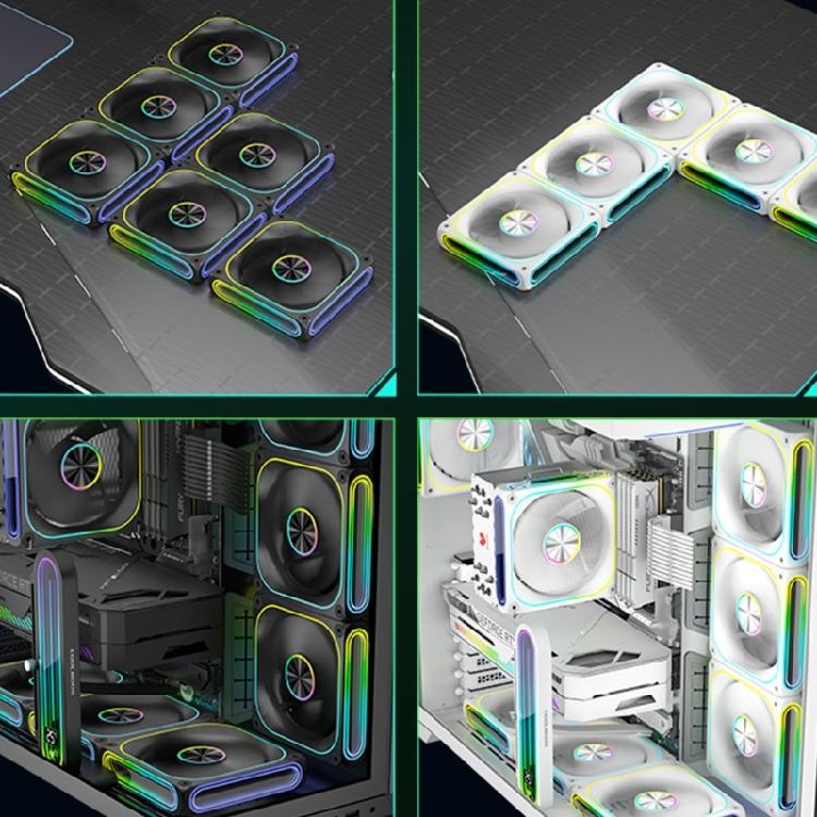 12cm ARGB Lighting PWM Controlled Mirror Design Fan Offering Robust Cooling and Aesthetic Appeal for Desktop Rigs