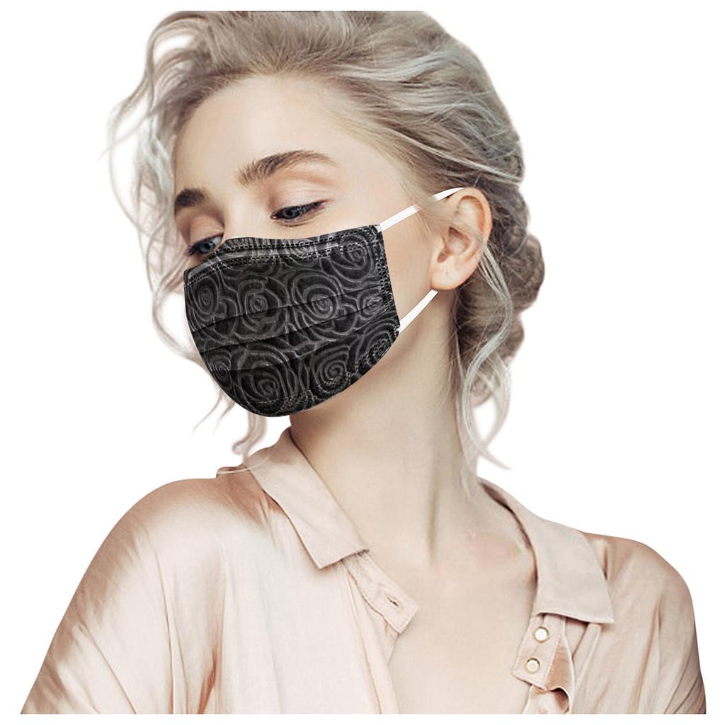 Adult Man Women Rose Mask Disposable Mask Industrial 3Ply Ear Loop 10PCS Mask