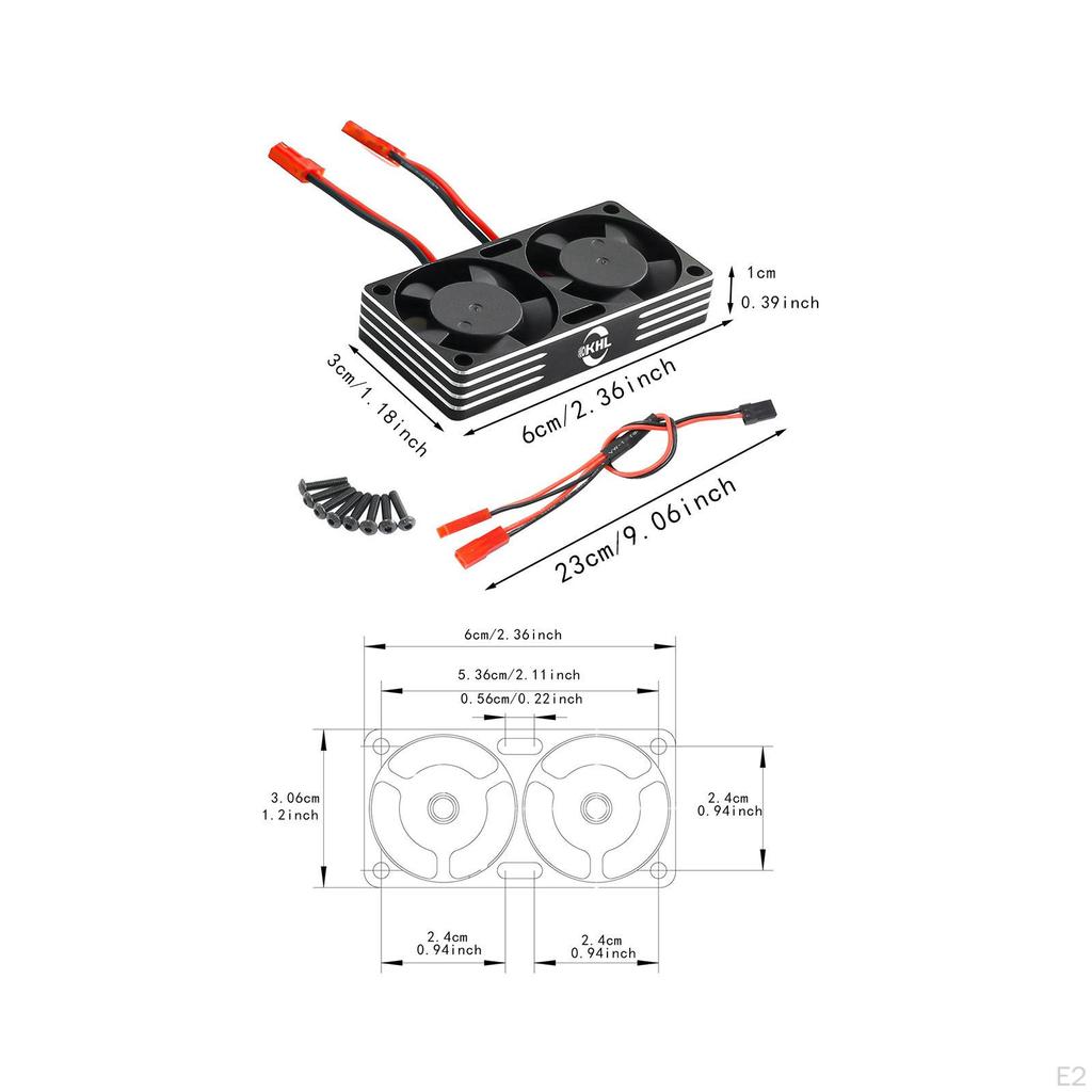 Motor Cooling Fan Kit for Large Scale RC Vehicles