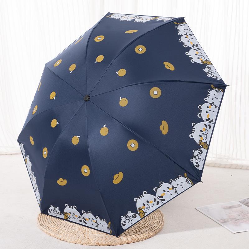 

Женский складной зонт-мультфильм двойного назначения от солнца и дождя с защитой от УФ-лучей и возможностью нанесения логотипа на заказ