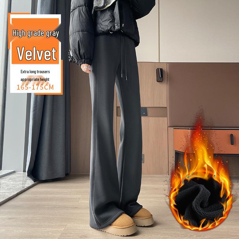 High-Waist Fleece-Lined Micro Flare Pants - Slimming, Versatile, and Stylish for Fall/Winter 2025