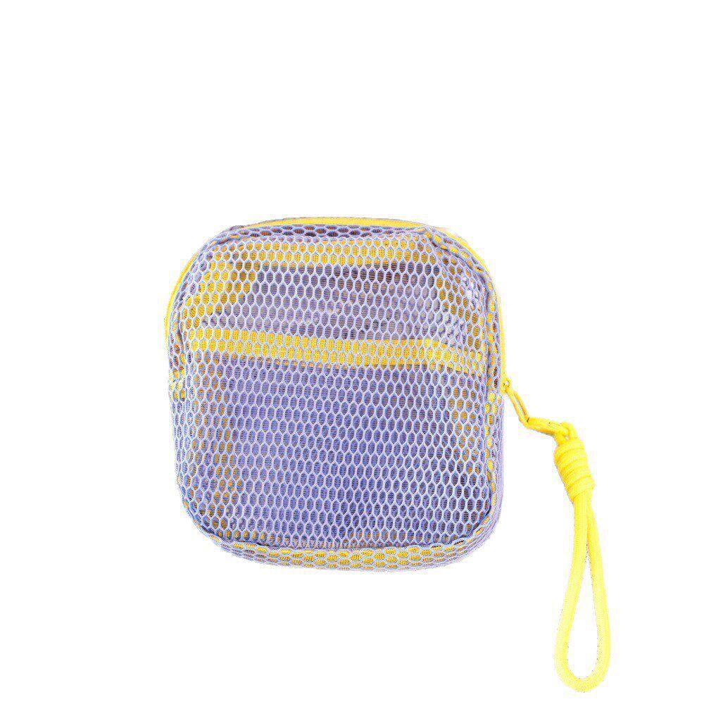 Net Fabric Portable Small Purse for Cosmetics, Multi-functional Color Digital Makeup Bag for Travel Storage