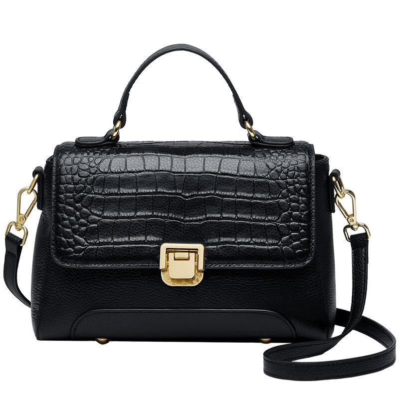 

ZOOLER Women s Handbag, Crossbody Bag, Cowhide Tote Bag, Black