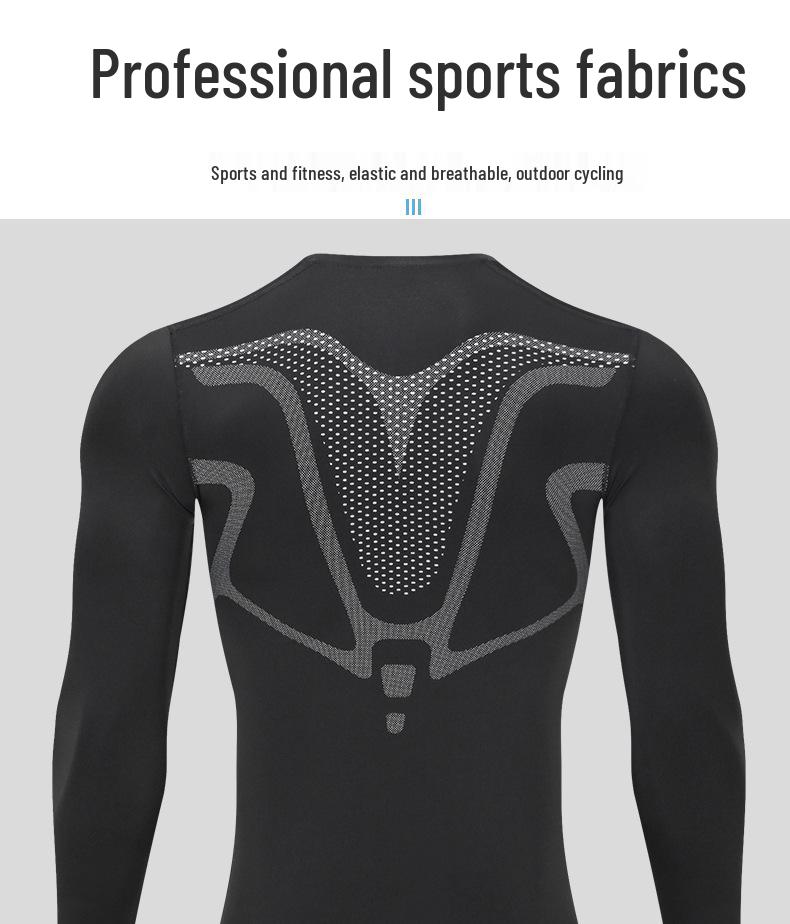 Men's Quick-Dry Long Sleeve Sports Shirt: Basketball, Running, Cycling, Fitness Wear, High Elastic & Breathable.