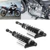 Pair 340mm Motorcycle Shock Absorber Rear Suspension Spring Universal for ATV SUVBlack Silver