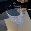 Women'S Shiny Geometric Full Rhinestone Necklace Choker Chain For Dress Nightclub Jazz Dance Crystal Jewelry Accessories