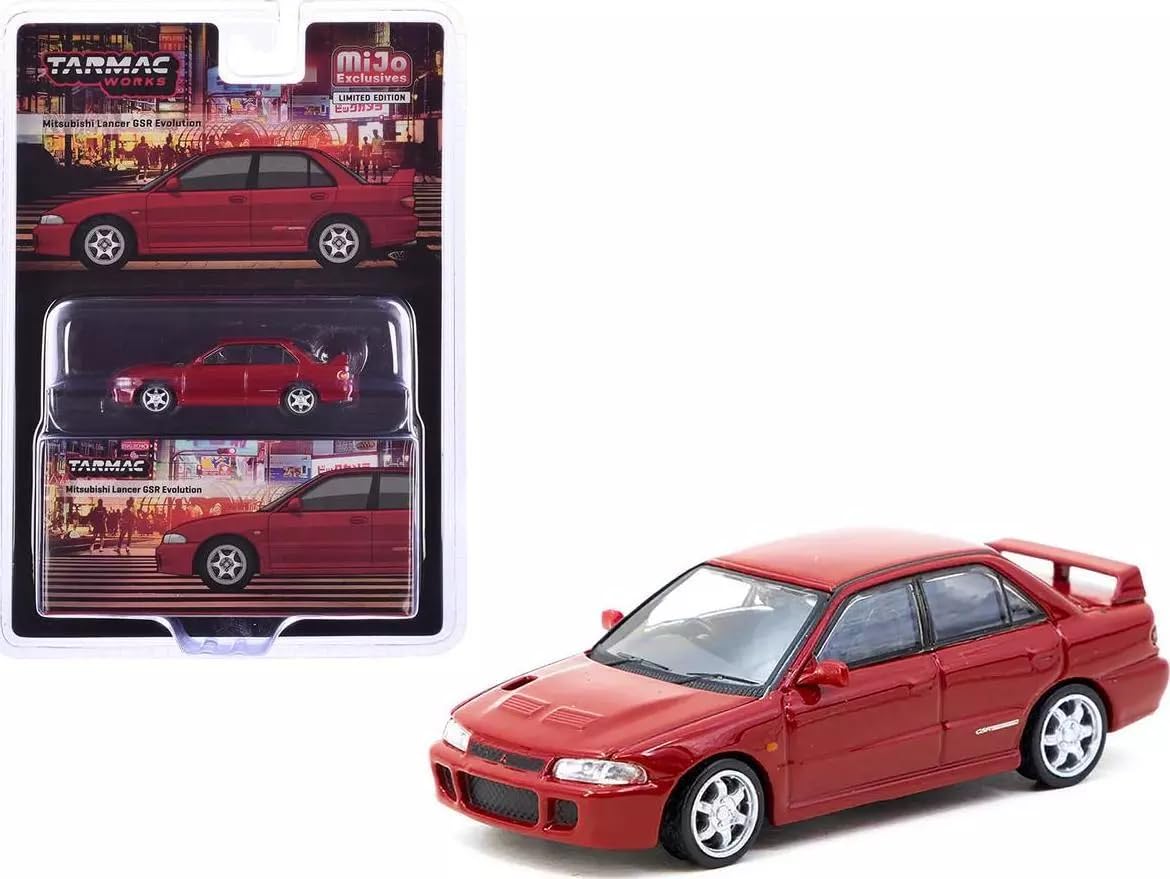

Tarmac Works Mitsubishi Lancer GSR Evolution Красный Tarmac Works Lancer GSR Evolution Мини-автомобиль 1/64 [Предмет] красный