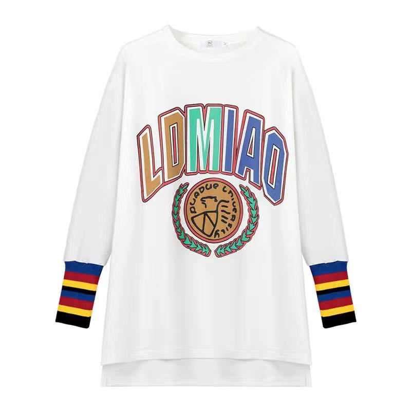 

Одежда для беременных ранняя весна и осень средней длины с длинным рукавом и закрывающая живот тонкие топы для выхода модные универсальные трендовые топы XXXL recommended 165-92.5 kg