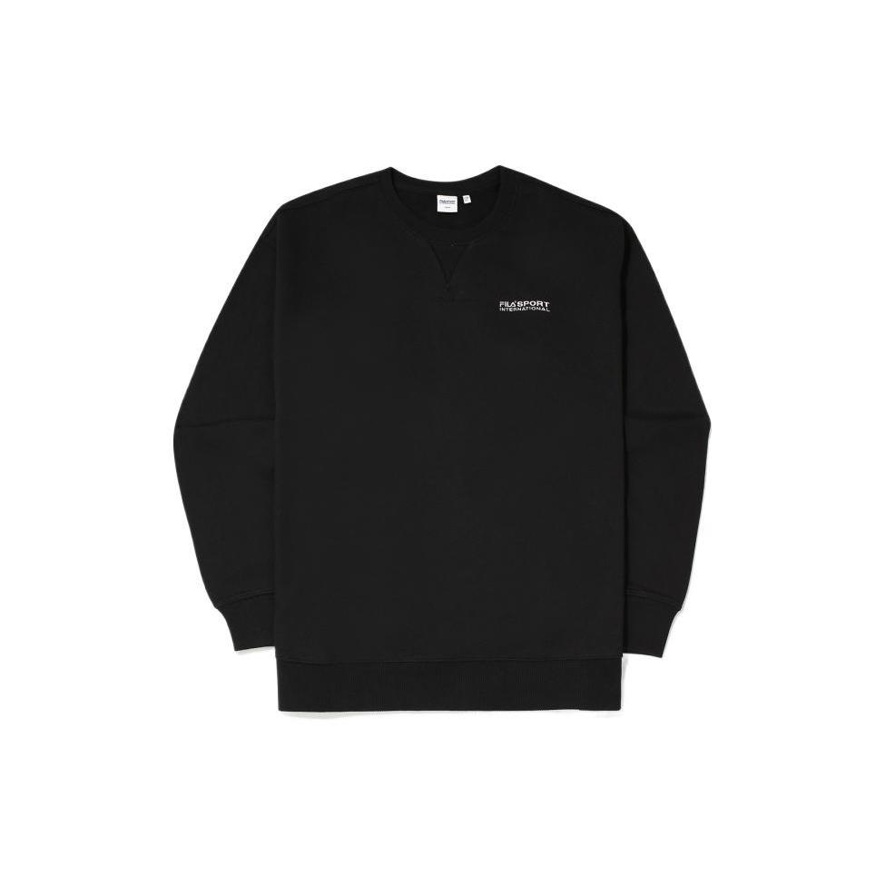FILA Sweatshirts Unisex Black Crew Neck Moderate Regular FS2POE3602X-BLK 105