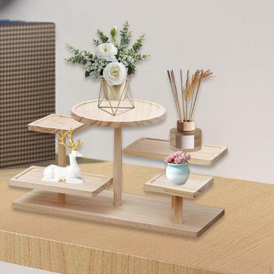 Rustic Wooden Cake Stand for Party Decor And Display