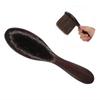Professional Neck Duster Brush Soft Nylon Bristles Hair Sweeping Brush with Wooden Handle