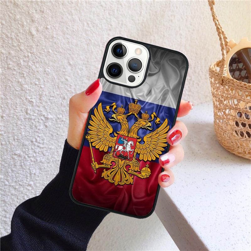 Russia Coat of Arms Phone Case for iPhone 17 Air 16 15 14 12 13 PLUS 11 PRO MAX Back Cover Fundas Shell