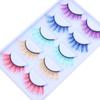 Wispy Colored Lashes Fluffy Colored Strip Lashes for Christmas Holidays Party
