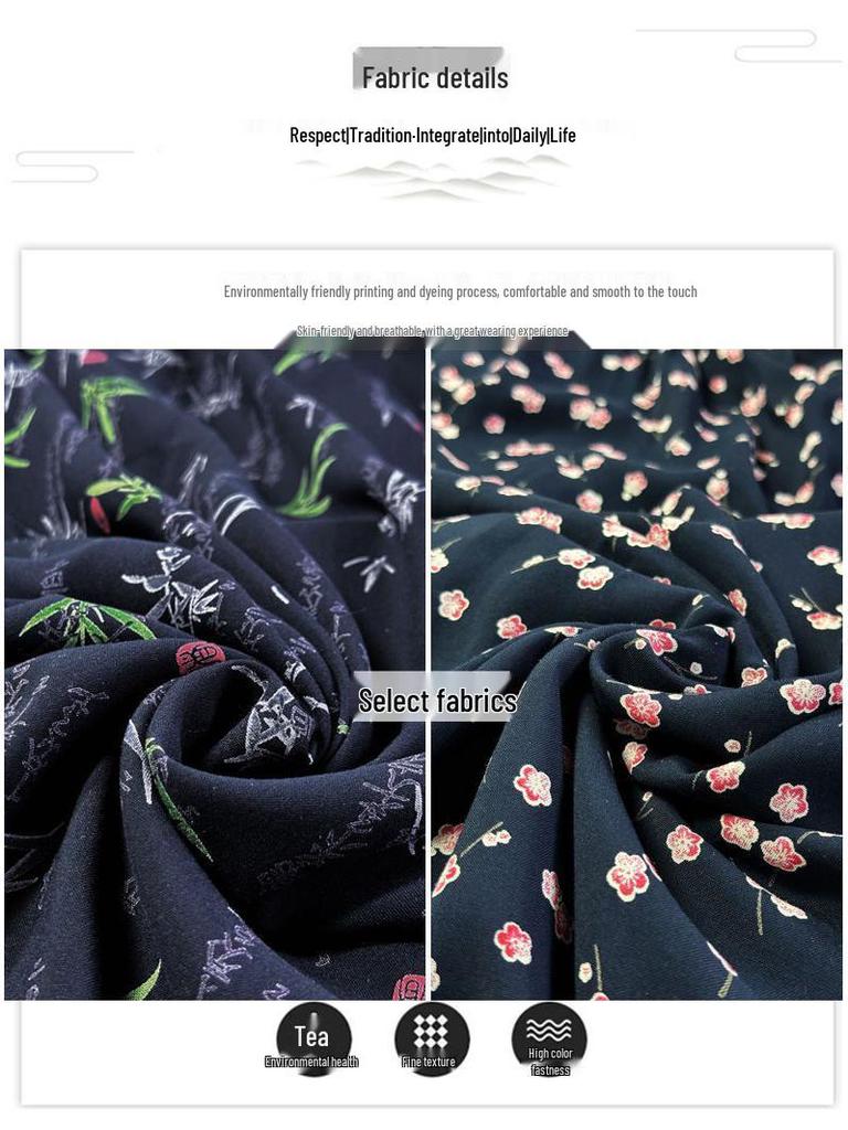 2025 Summer Collection: Floral V-Neck Cotton and Rayon Dress - Waist-cinching, Slimming, Age-Reducing Long Dress for Women