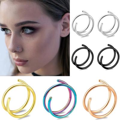 Edelstahl Doppelhelix Nasenring für Frauen Kreativität Pircing Nariz Tragus Knorpel Ohrpiercing Unisex Geschenk