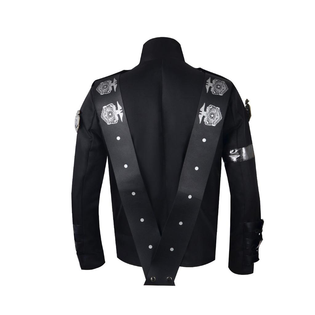 Giacca Costume di Michael Jackson Per Cosplay e Performance sul Palco in Tessuto di Poliestere Per Uso Teatrale