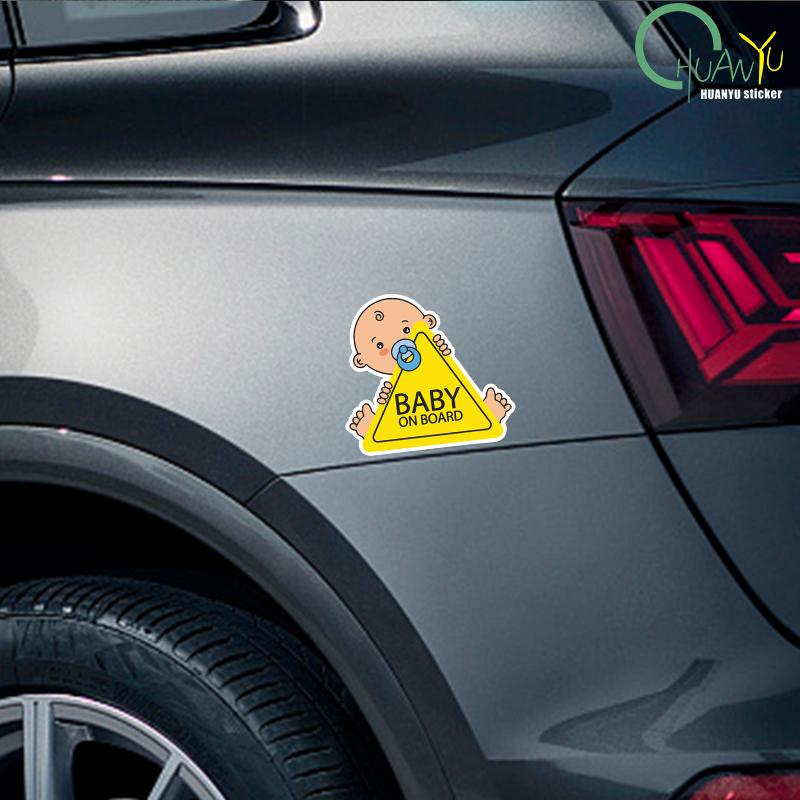Baby On Board PVC Car Stickers Tuning Cartoon Window Decals Automobiles Decoration  Bomb Ornament