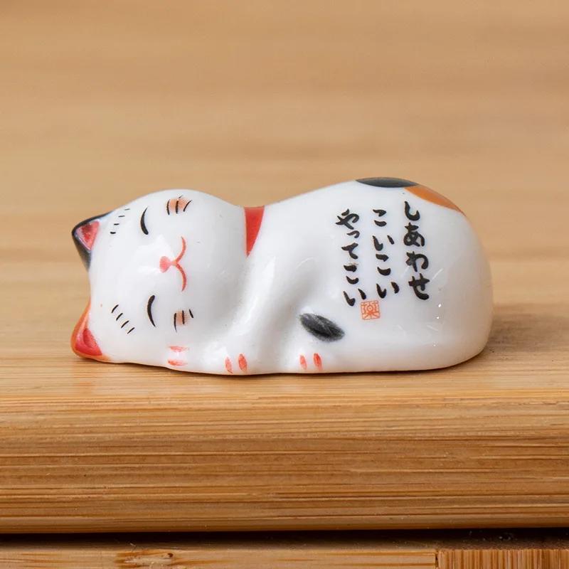 1pc Ceramic Cute Chopstick Holder Tableware Japanese Style Underglaze Restaurant Simple Oval Spoon Bracket Utensil for Kitchen