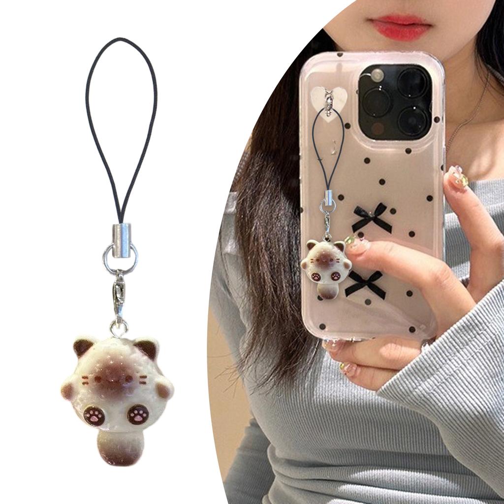 Cute Cartoon Cat Phone Charm Accessory Unique Cartoon 3D Cat Mobile Accessory Stylish Charm For A Touch Of Cuteness