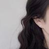 Sugar Cube Stud Earrings Women's Temperament Light Luxury French Geometric Commuter Earrings