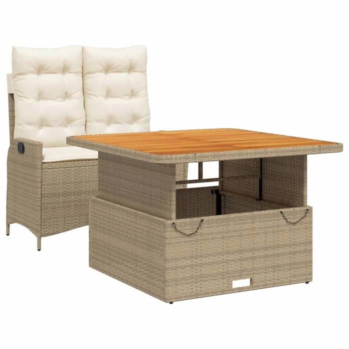 VidaXL Ensemble à Manger de Jardin avec Coussins 2 pcs, Table de Terrasse, Ensemble de Meubles de Patio, Mobilier 3277475