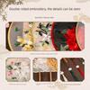 Suzhou Embroidery Double-Sided Embroidered Round Fan for Outings, Semi-Transparent Embroidered Fan, Children's Hanfu Dance Round Fan, Ancient Style