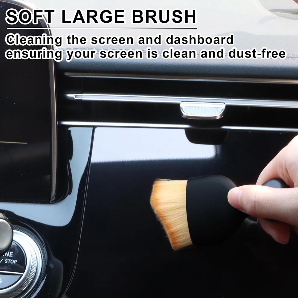 Car Detailing Brush Set, 4PCS Ultra Soft Detail Brushes For Interior & Exterior Cleaning Professional Auto Detailing Brushes For Car Wash, Wheels,
