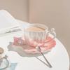 Pearl Shell Design Ceramics Mug with Pillow Tray,Afternoon Coffee Mug Tea Mug Premium and Exquisite Household Mugs and Plate Set