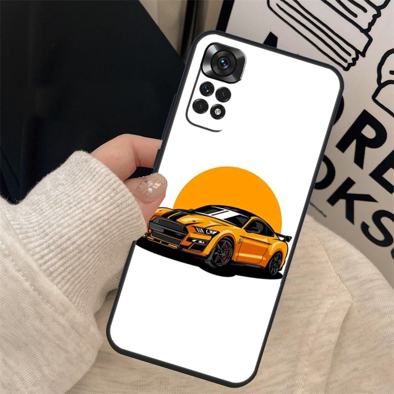 Sports Car Style Cover For Xiaomi Redmi Note 14 12 11 10 13 15 Pro Plus Case For Redmi 15 15C 14C 10C 12C 13C