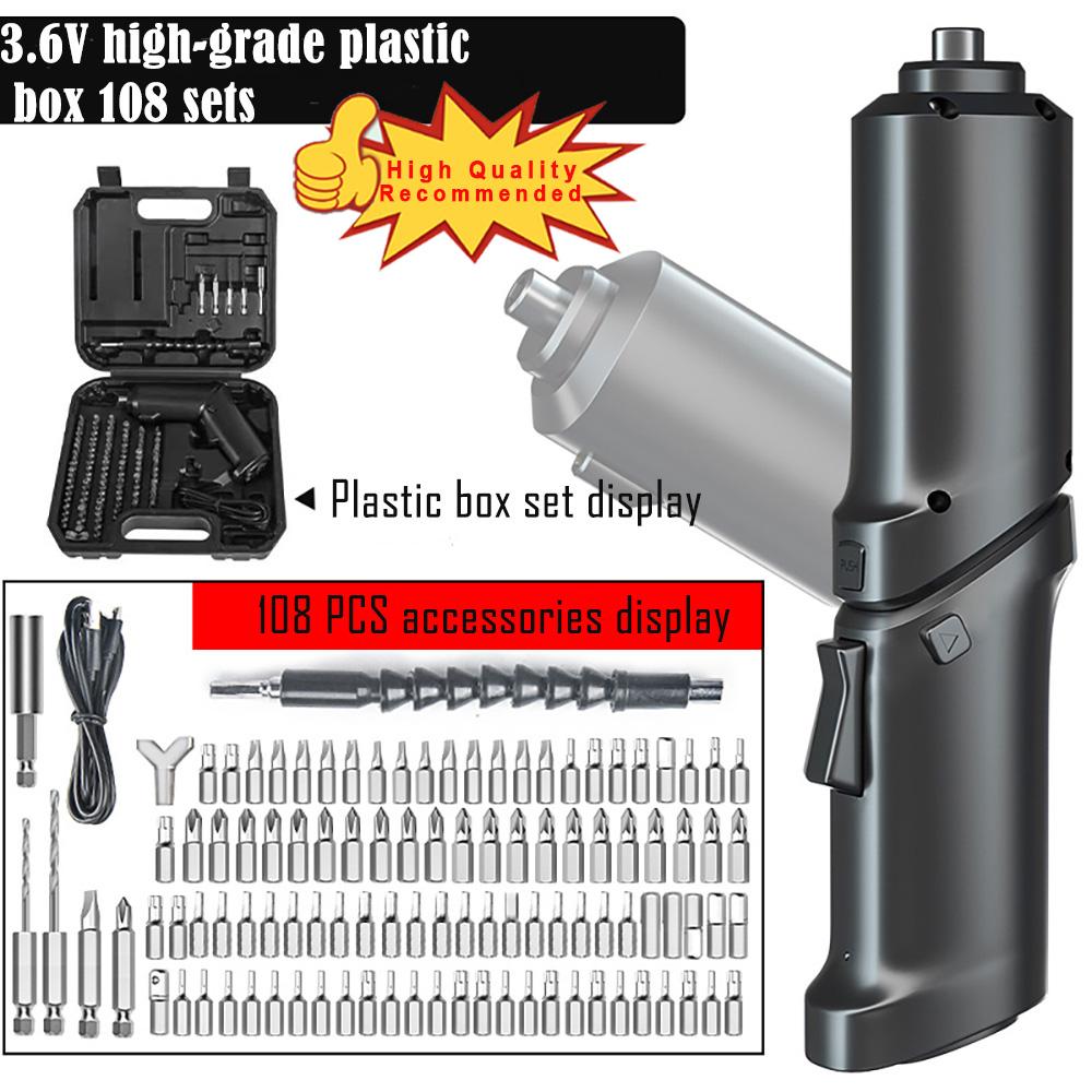 Șurubelniță electrică de uz casnic Mașină de găurit cu impact fără fir reîncărcabilă Mini găurit electric fără fir Set de șurubelnițe Loturi electrice