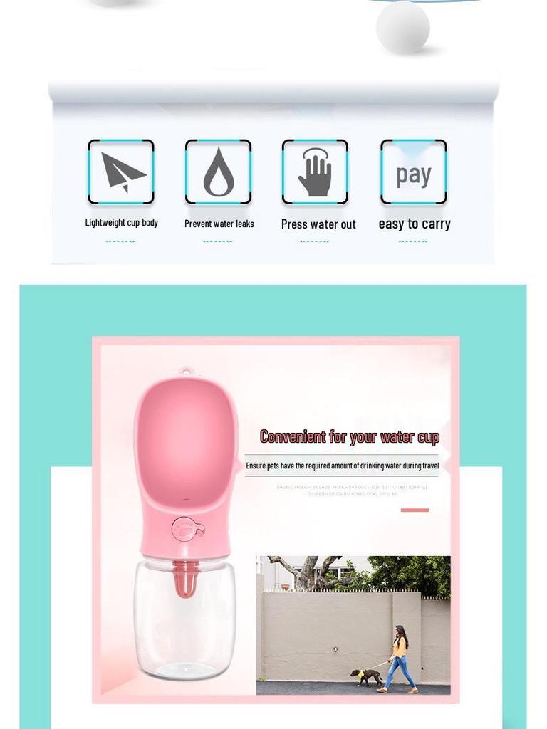 Portable Pet Dog Water Bottle for Outdoor Travel