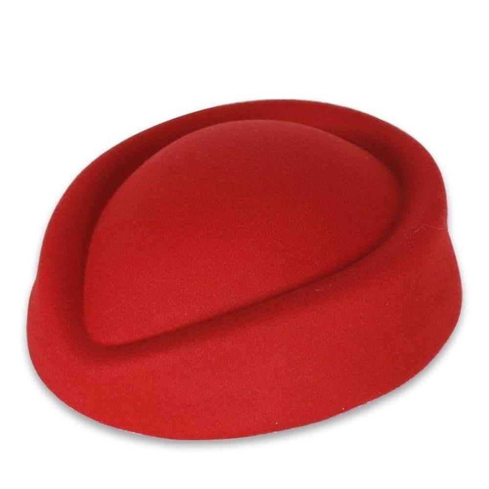 Formal Stewardess Hat Solid Felt Beret Fashion Flight Attendant Hat  Women Headwear