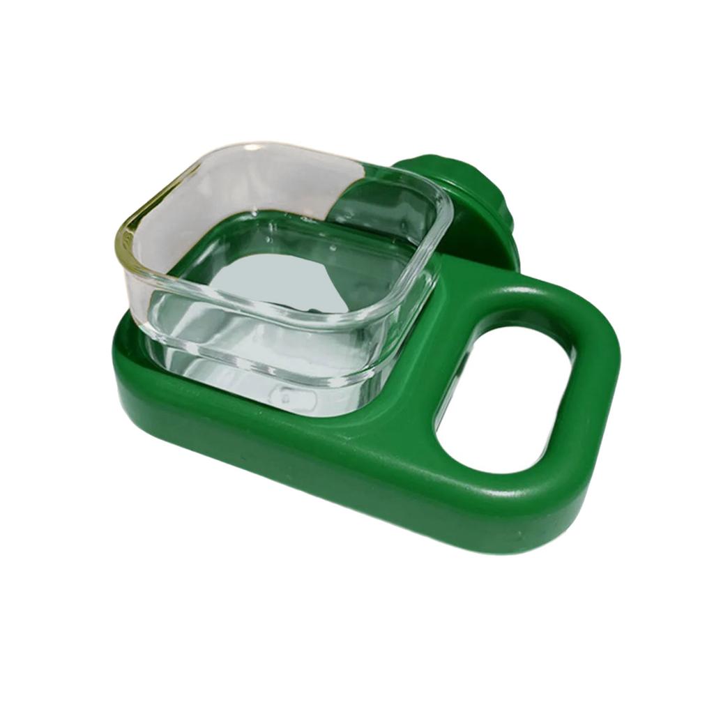 Plastic Bird Cage Feeder Bowl with Clamp Easy To Install Transparent Feeding Cup for Parrots Cockatiels and Small Birds