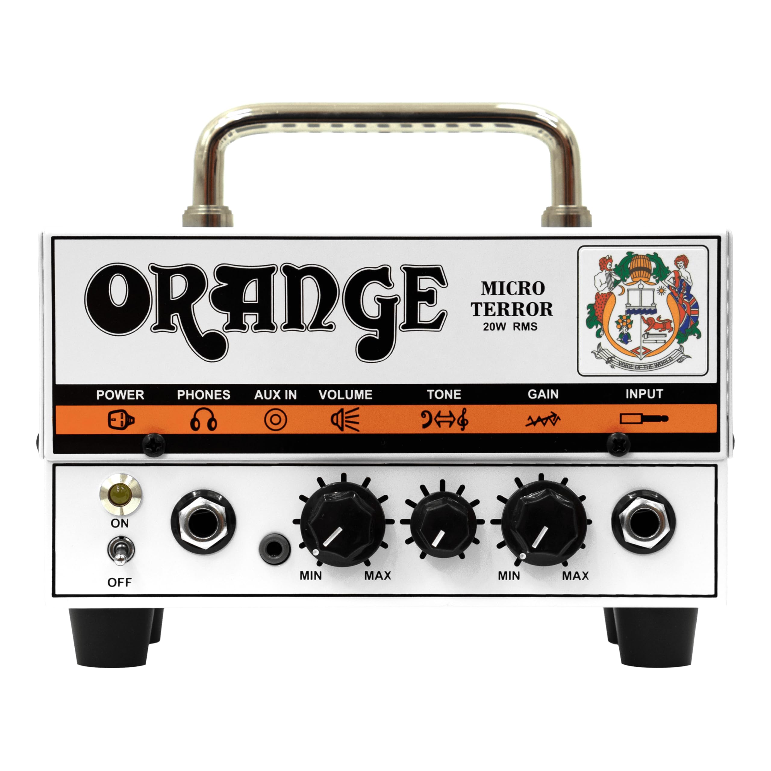 ORANGE Micro Terror 20W Мини-гитарный твердотельный гитарный усилитель Head MICRO TERROR20 Orange Head, оранжевый