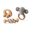3Pc Baby Rattle Toys Wooden Animal Car And Crochet Rattle Sets Baby 0 12 Months Toys Teething Toys Baby Accessories Baby Toys