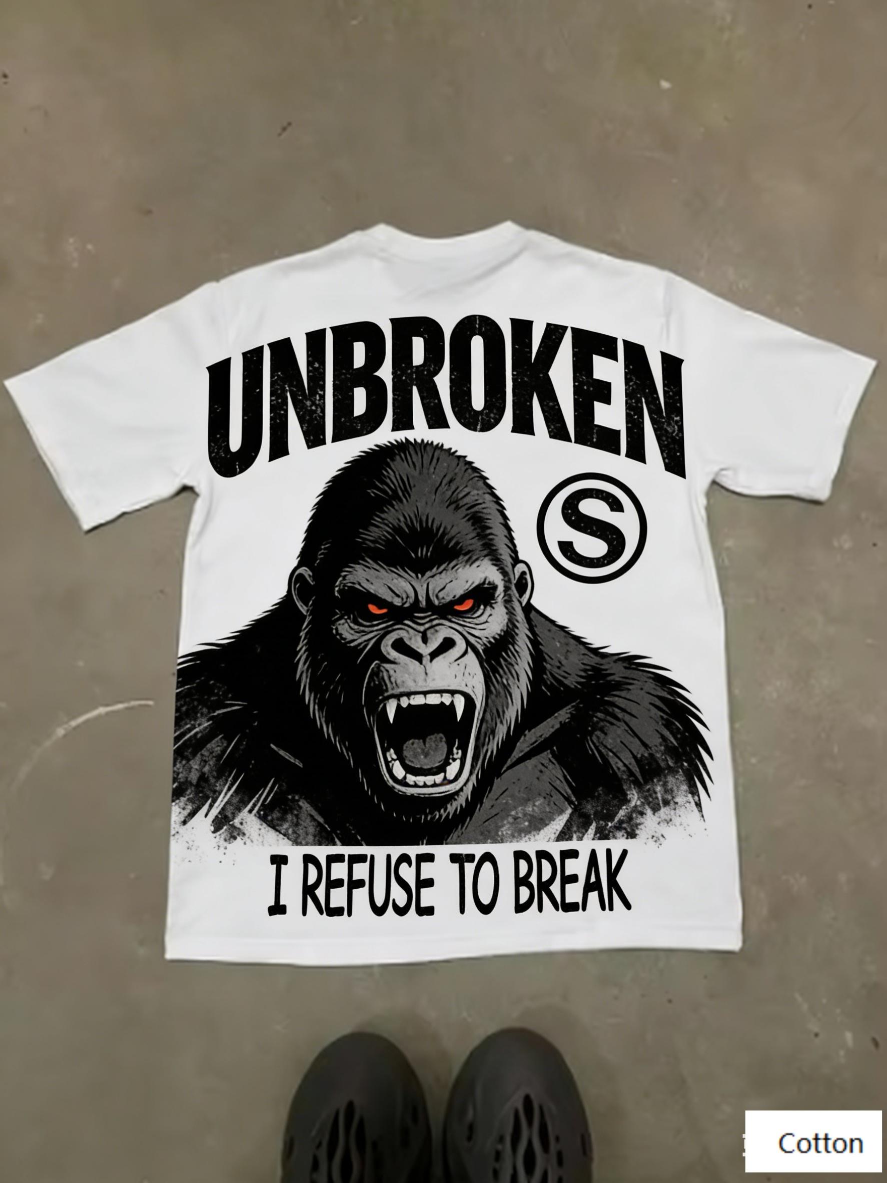 

Streetwear Unisex Cotton TShirt Featuring Edgy Cartoon HipHop Design and LOUD Graffiti Text HipHop Style Top 4XL