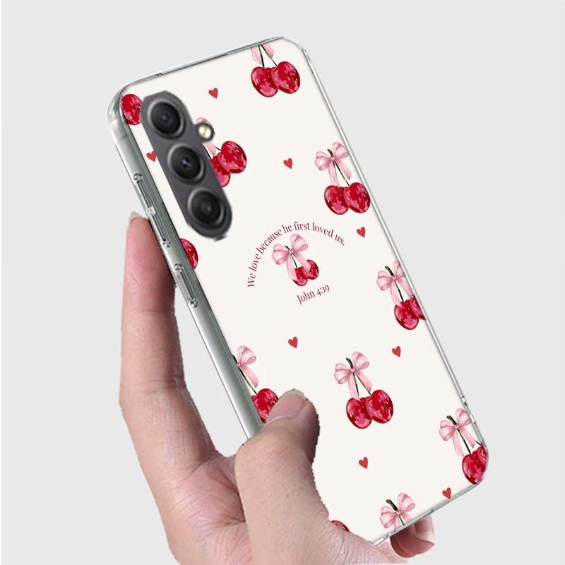 

Cherry Bow Phone Case for Samsung A16 A26 A36 A56 A17 A37 A57 A07 A06 A02S A03 A04S A05S Galaxy Note 20 10 A50S A71 A51 A31 A30 Samsung A16 5G