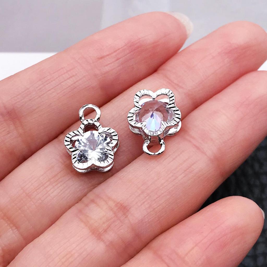 D.I.Y. Jewelry Accessory Kit: Alloy Star, Teardrop, Heart, and Plum Blossom Pendants for Necklaces & Earrings