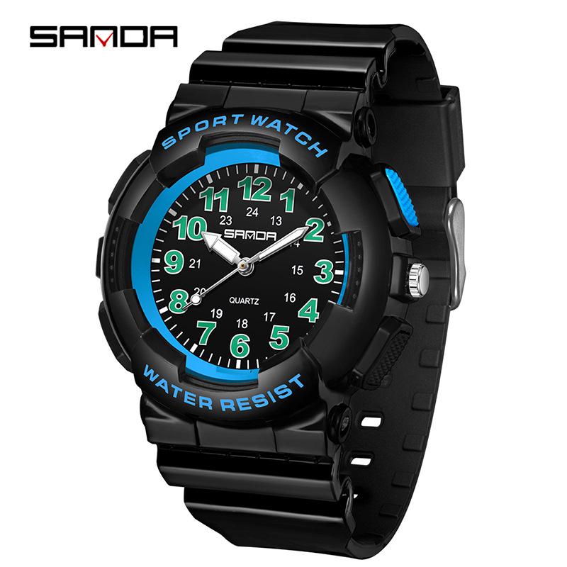 Sanda Cross-border Watches for Men, Women, and Teens - Fresh Style, Sporty Waterproof Electronic Quartz Watches, Fashionable for Students