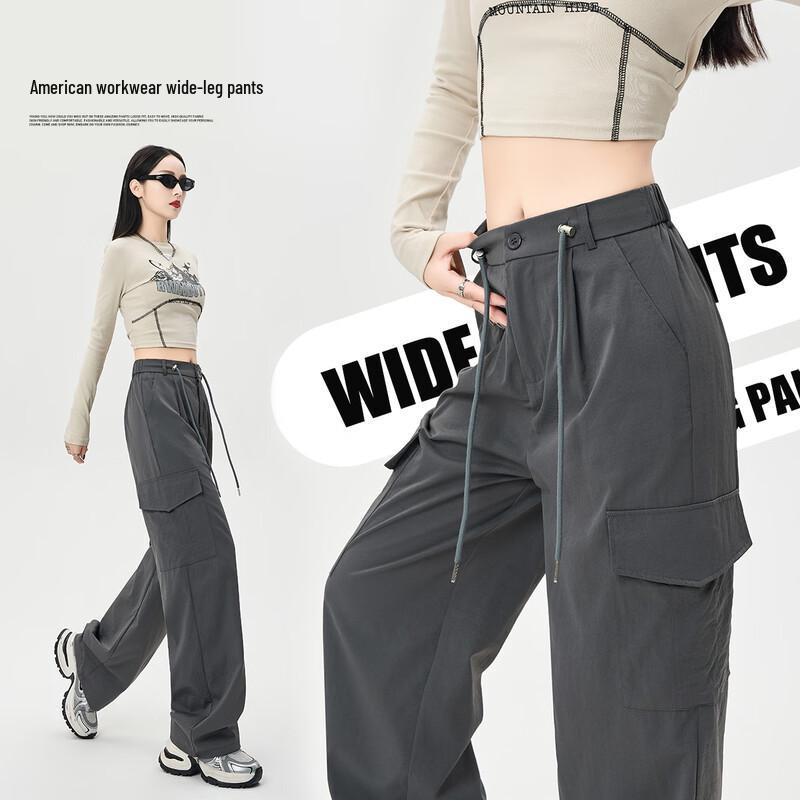 Women s High-Waist Drawstring Cargo & Casual Pants XL