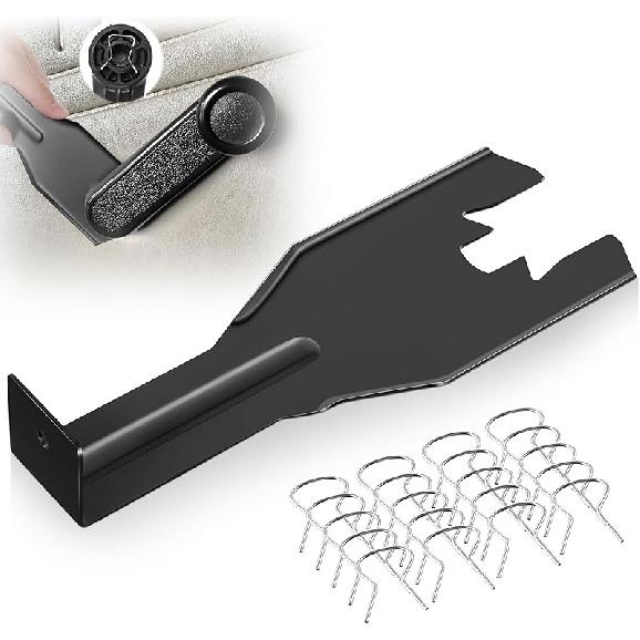 1 Pcs 76951 Window Handle Removal Tool, 20 Pcs 76980 Car Window Handle Crank Retainer Clip, Car Ide Door Panel Removal Metal Tool Kit, Universal Fit