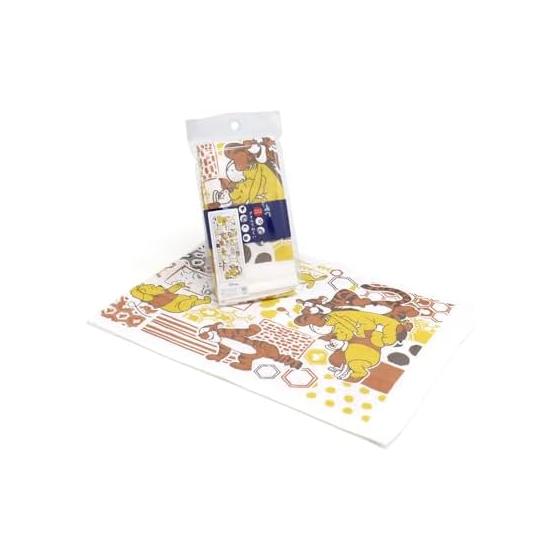 Towel Museum Tenugui Towel, 100% Cotton, Approx. 34x90cm, Disney Hareyaka Yellow, Made in Japan. Thin and quick-drying, easy to wring out when wet.