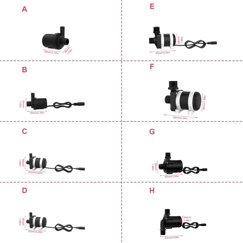 High Efficiency Brushless Water Pump For Fish Tanks MultiVoltage 5V 12V 24V Quiet Operations Booster Pump for Pond