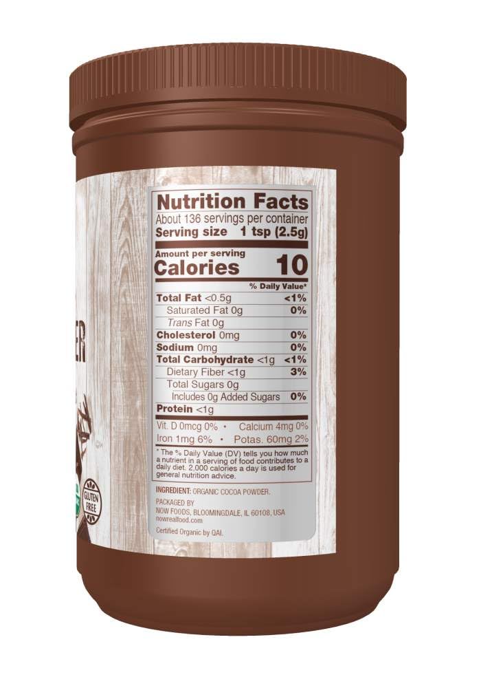 Acum Cacao Reală Cacao Organică 12 oz Alimente, Mâncare, Iubitori, Pudră, (340 g)