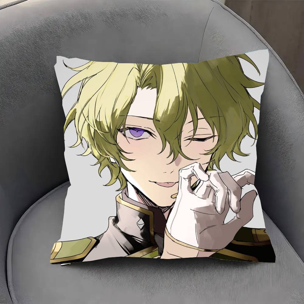 Anime Tomoe Hiyori E-ensemble Stars Pillow Case Fashion Square Pillowcase Bedroom Sofa Room Ins Decoration Leisure